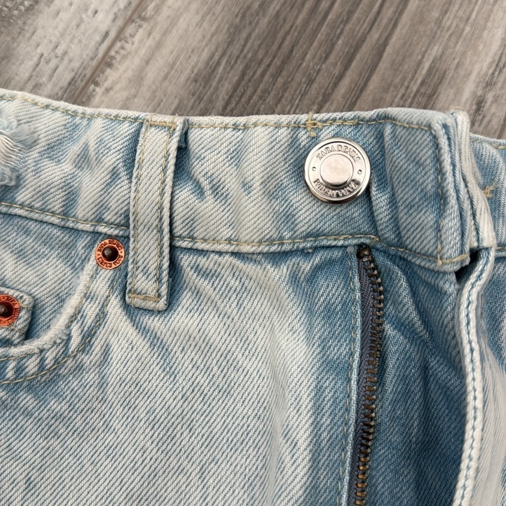 Women's Light Blue Denim Shorts - Picture 7 of 12